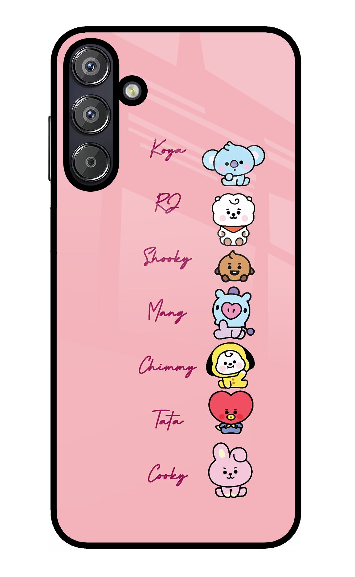 BTS names Samsung F15 5G Glass Case Back Cover by Casekaro