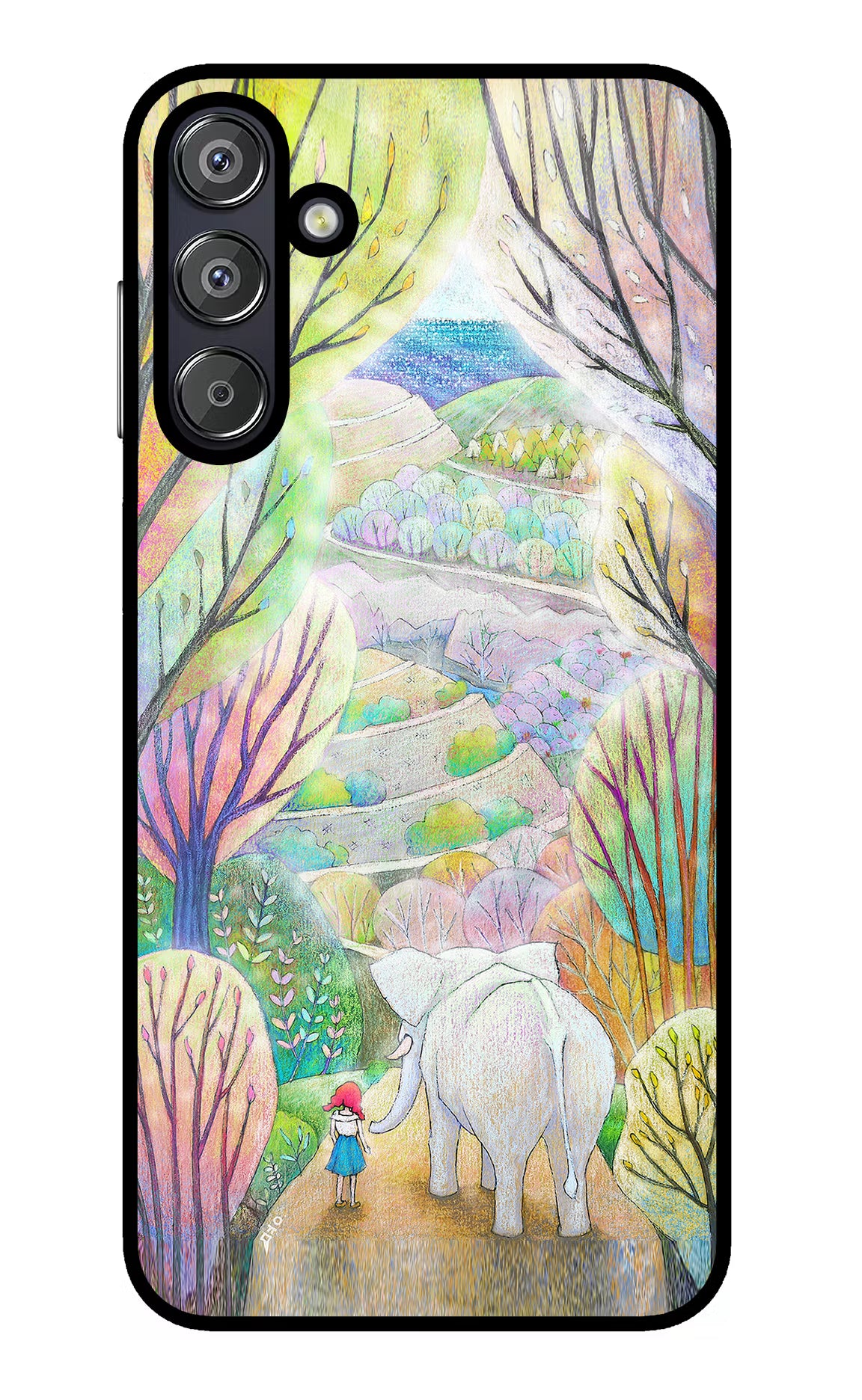 Nature Painting Samsung F15 5G Glass Case Back Cover by Casekaro