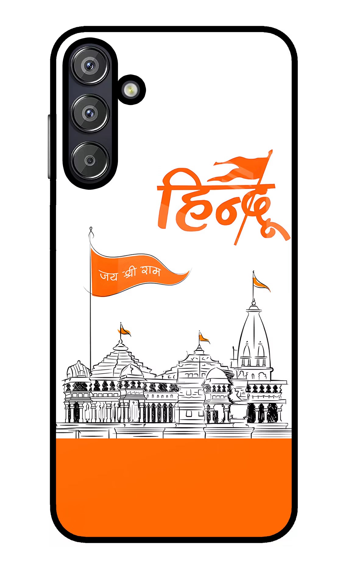 Jai Shree Ram Hindu Samsung F15 5G Glass Case Back Cover by Casekaro