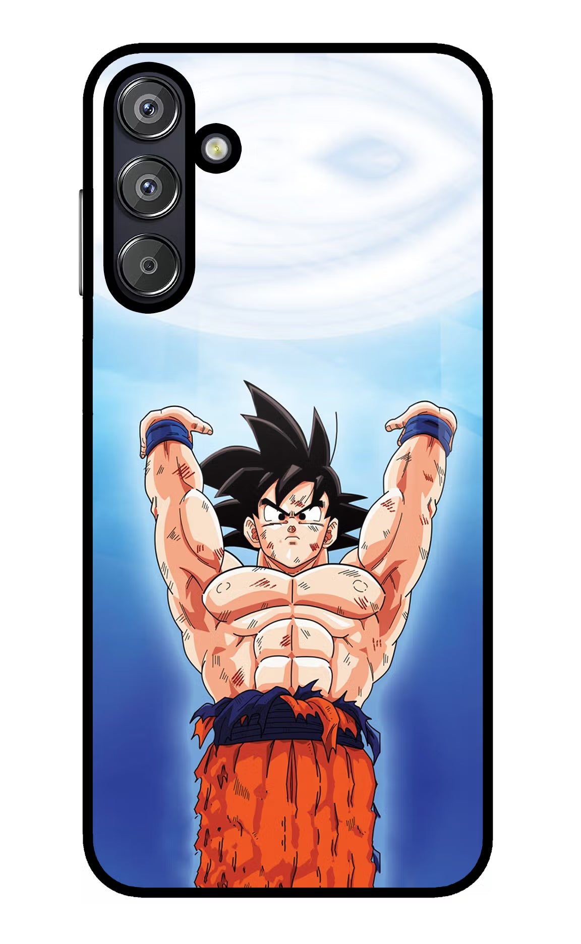 Goku Power Samsung F15 5G Glass Case Back Cover by Casekaro