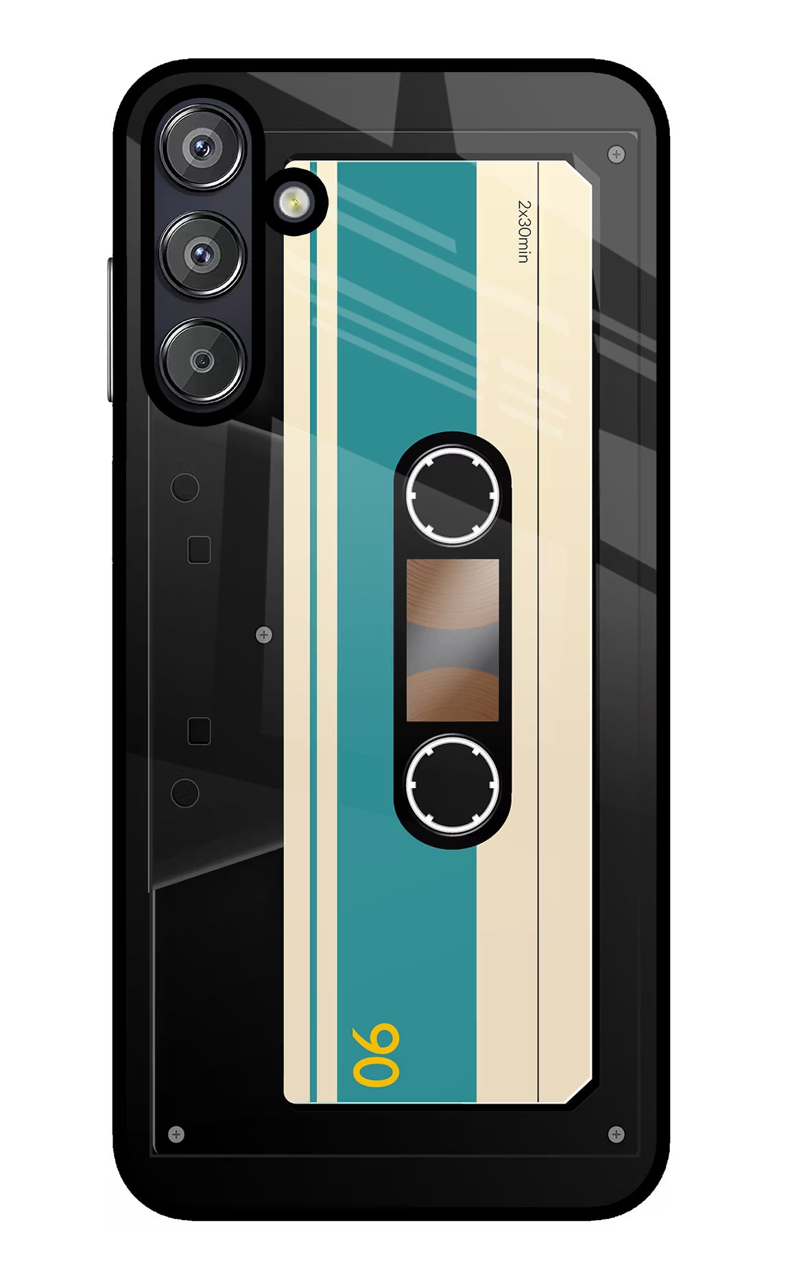 Cassette Samsung F15 5G Glass Case Back Cover by Casekaro