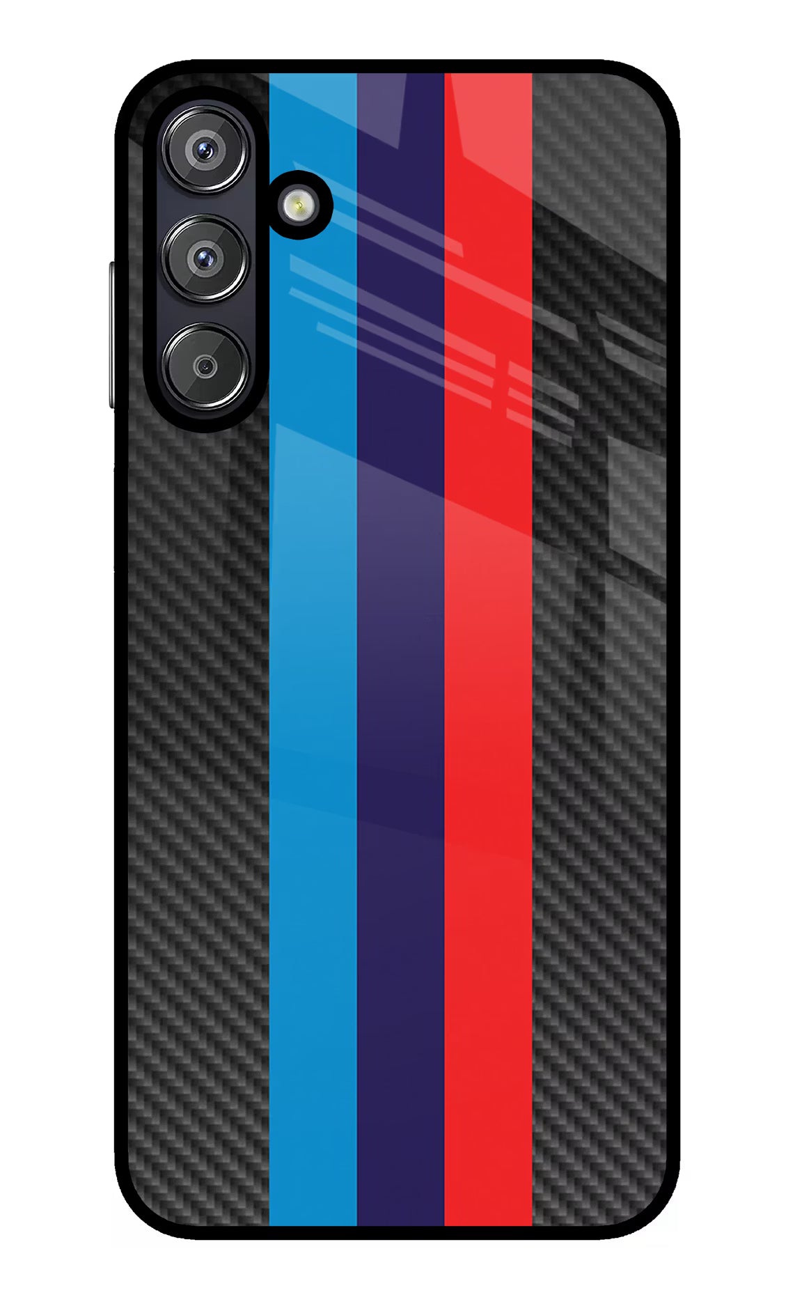 BMW Stripes Pattern Samsung F15 5G Glass Case