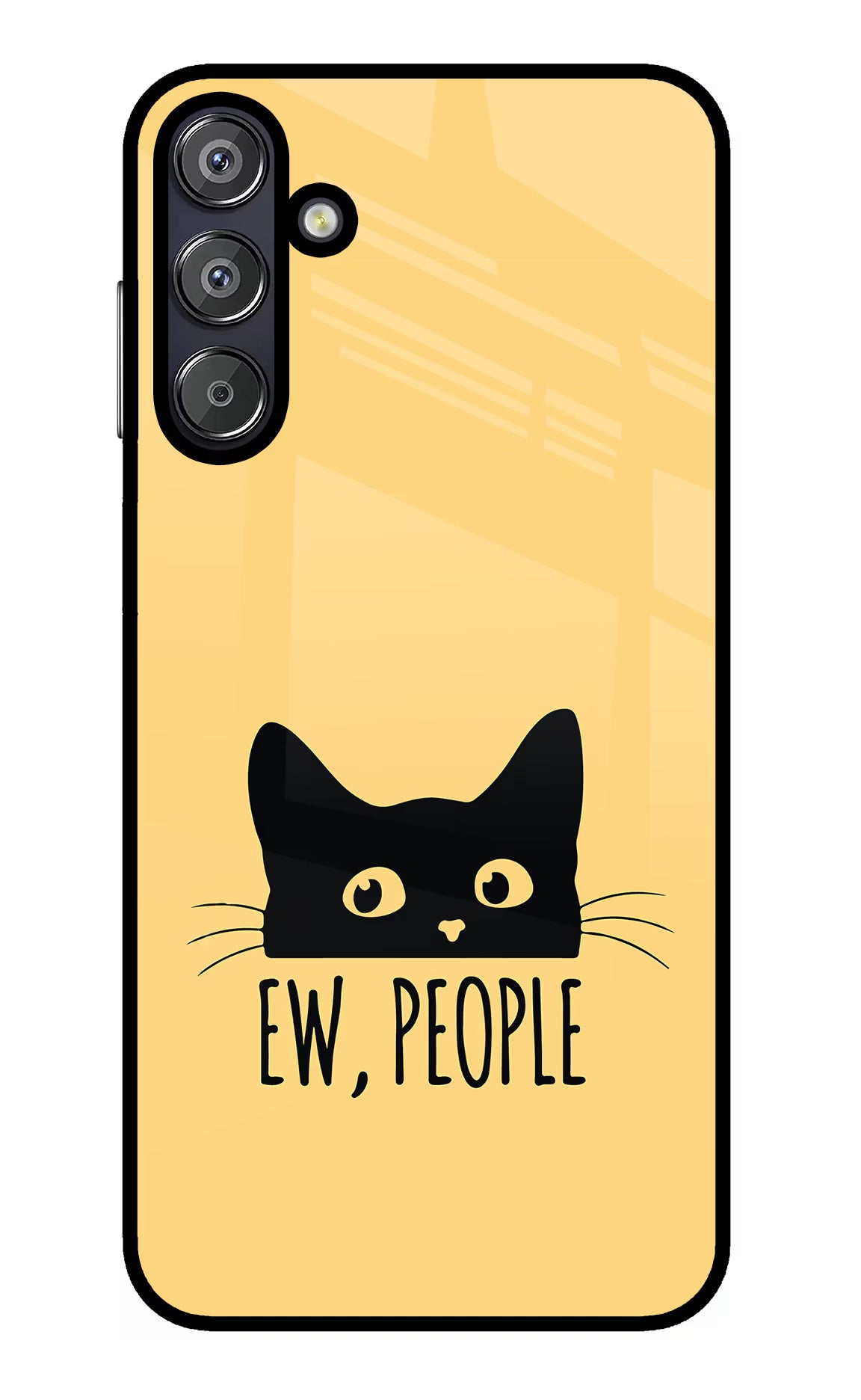 Ew People Catitude Samsung F15 5G Glass Case Back Cover by Casekaro