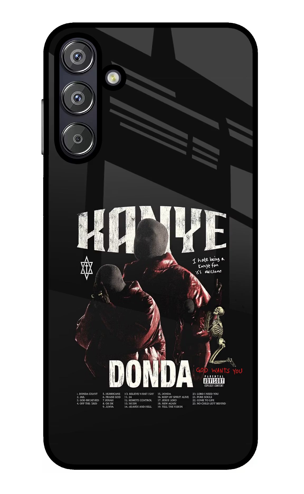 Donda Kanye West Samsung F15 5G Glass Case Back Cover by Casekaro