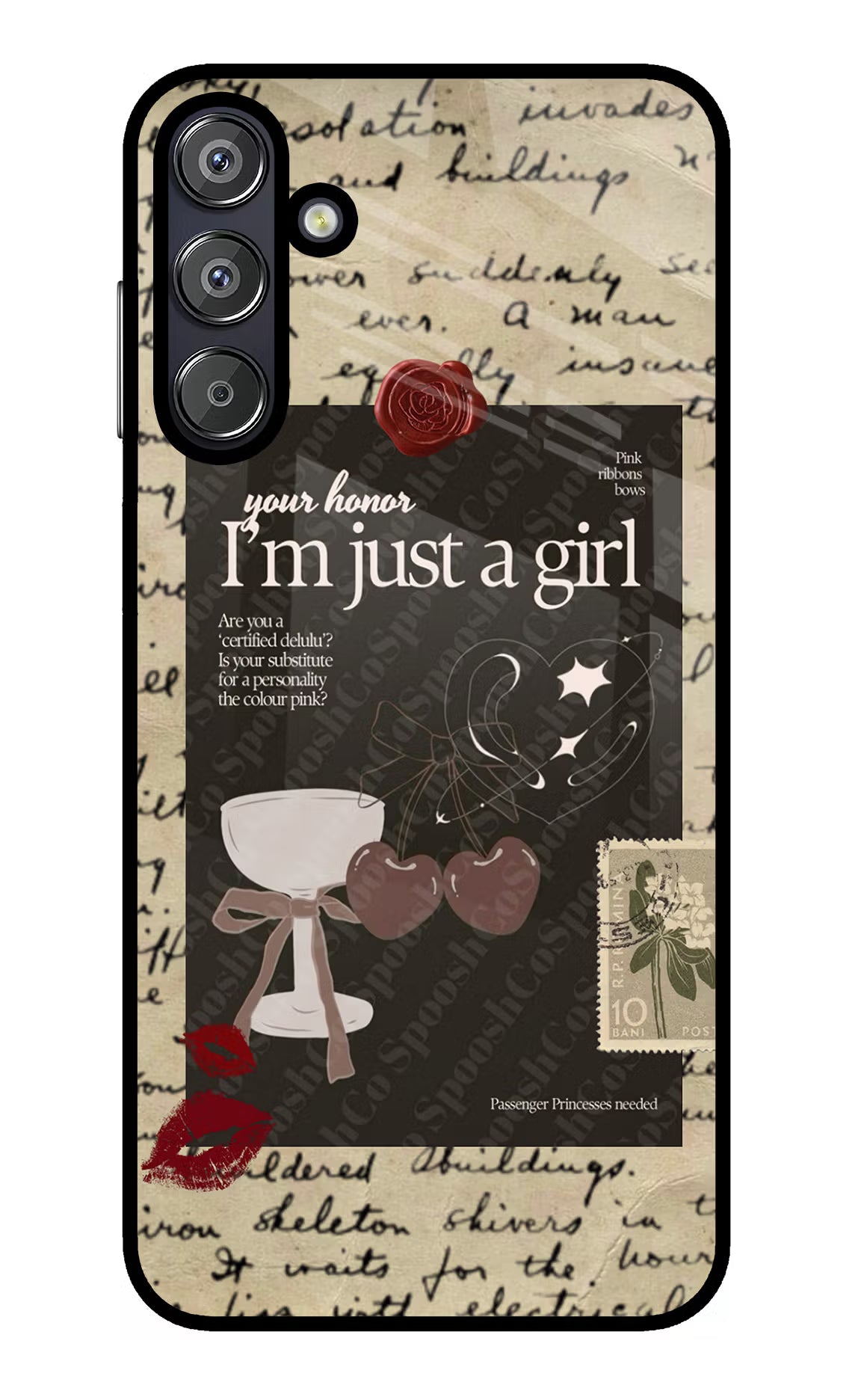 I am just a girl Samsung F15 5G Glass Case Back Cover by Casekaro