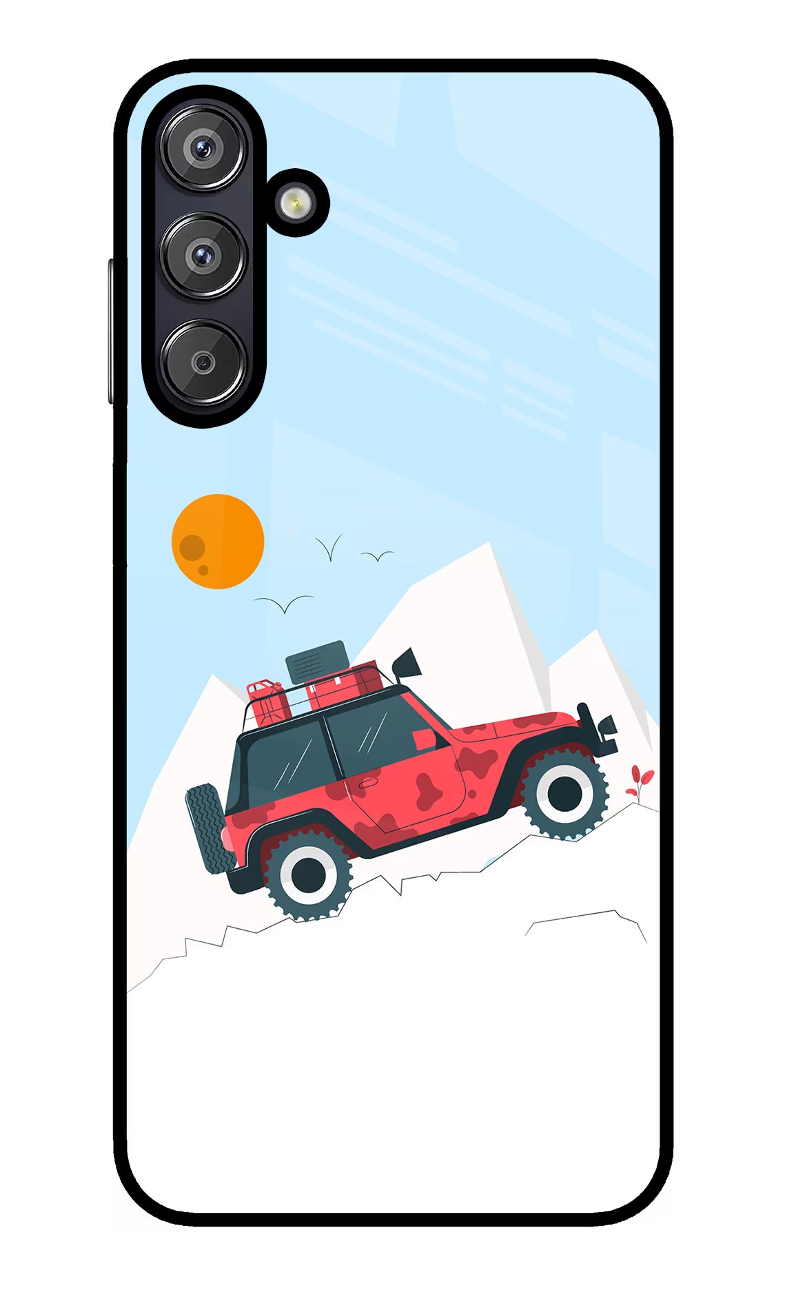 Mountain Trail Beast Samsung F15 5G Glass Case Back Cover by Casekaro