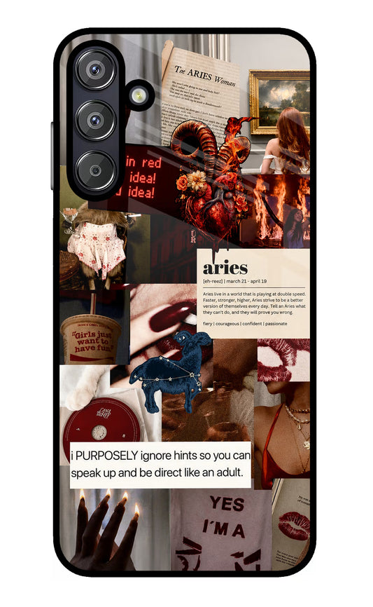 Zodiac Aries Samsung F15 5G Glass Case