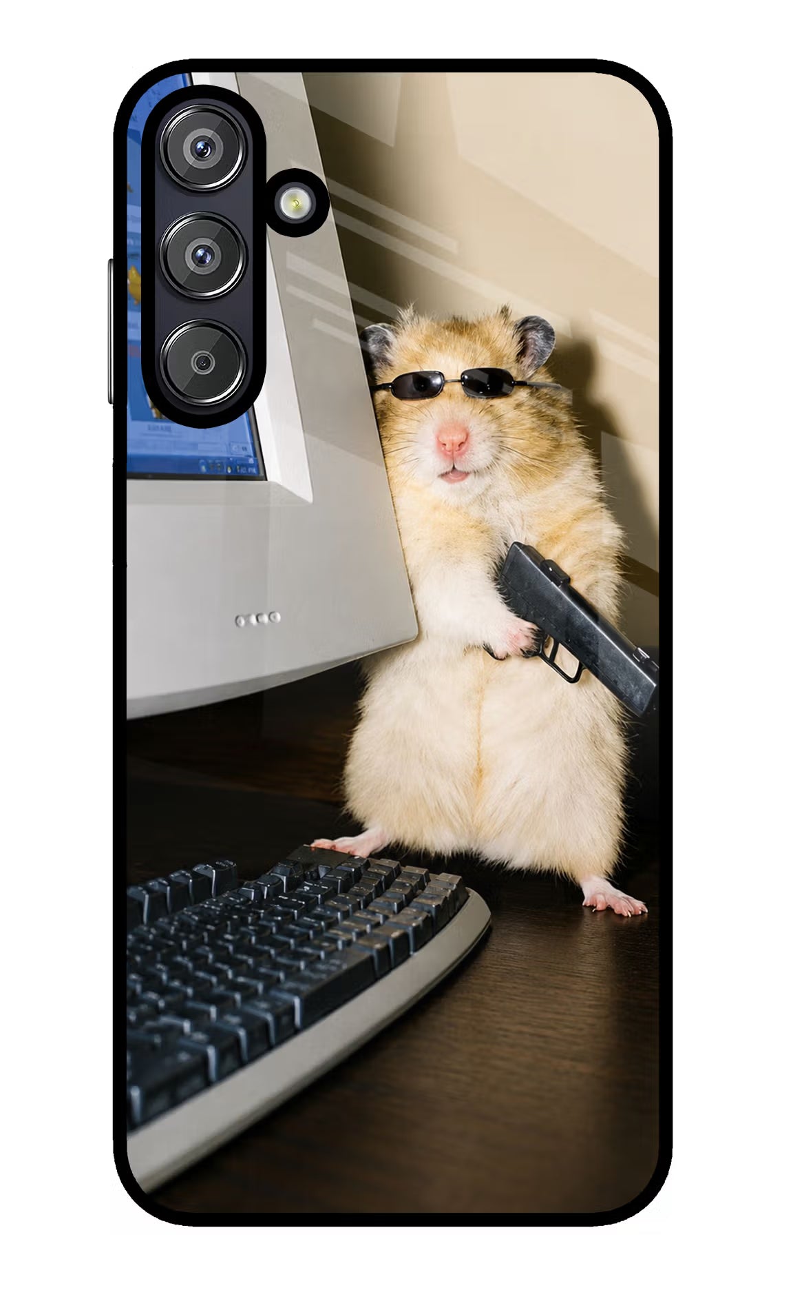 Hacker Hamster Samsung F15 5G Glass Case