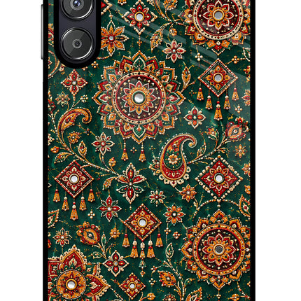 Green Pataka Samsung F15 5G Glass Case