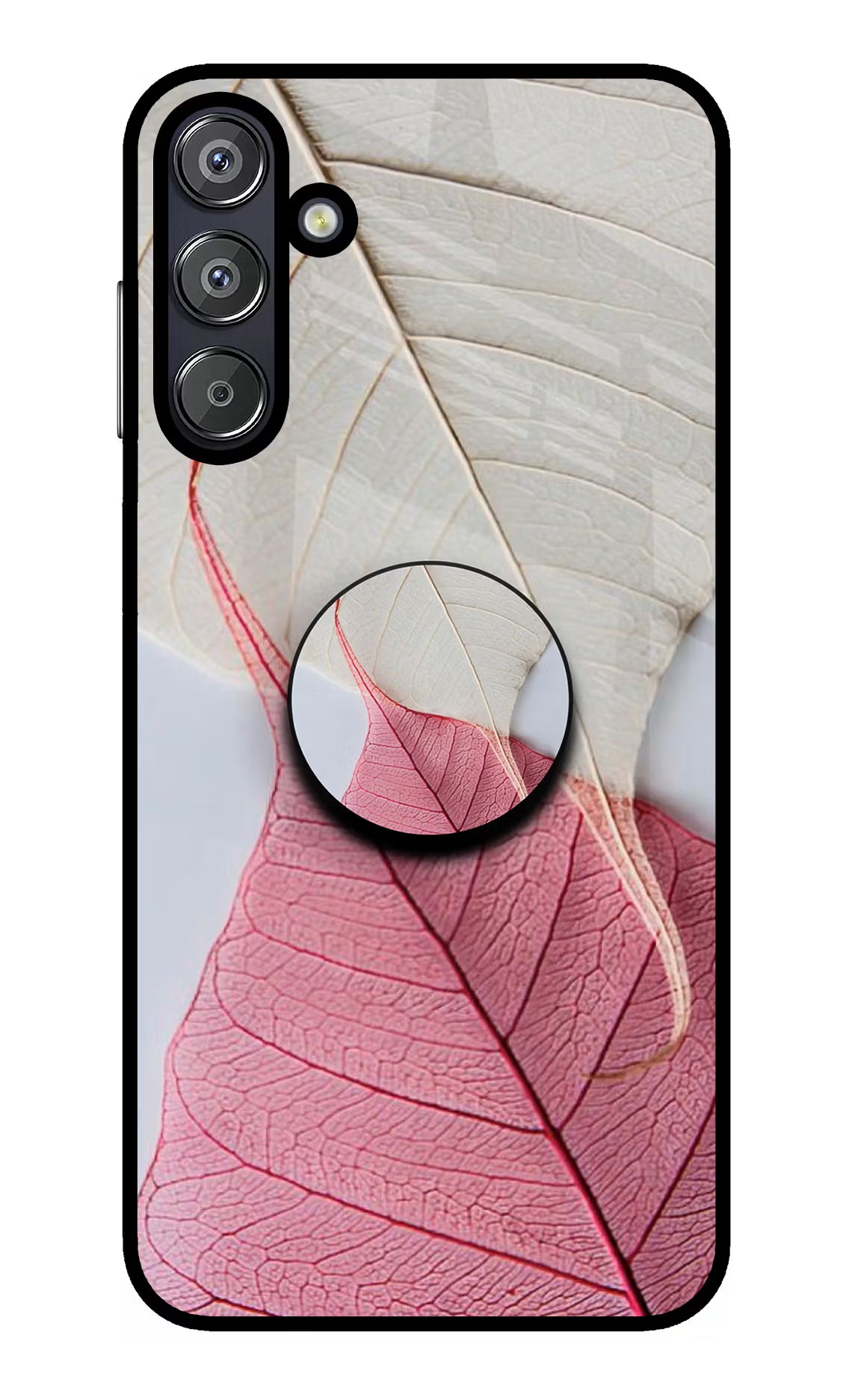 White Pink Leaf Samsung F15 5G Pop Case by Casekaro