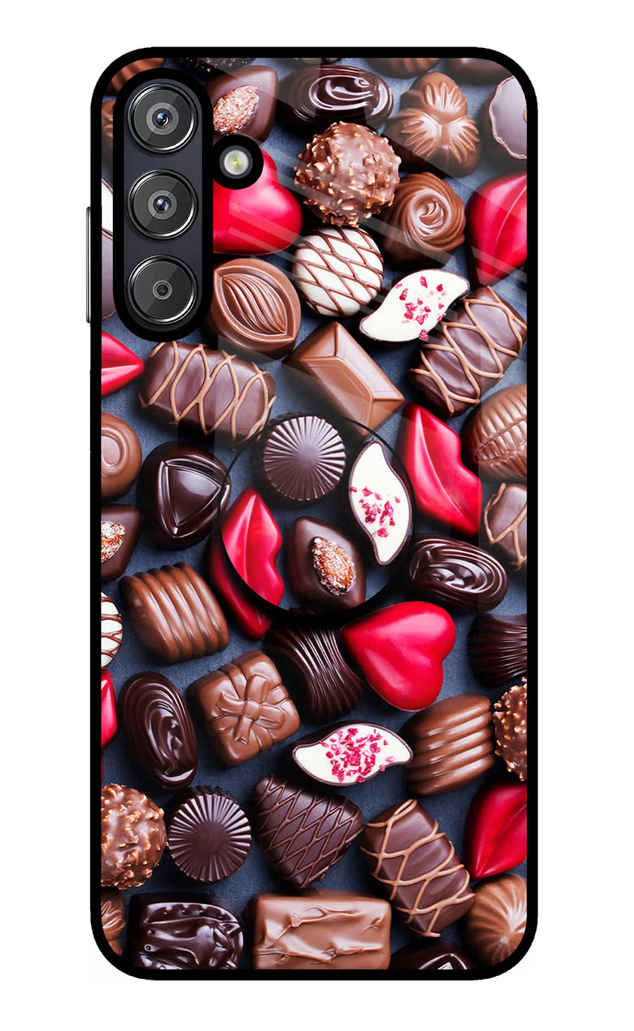 Chocolates Samsung F15 5G Pop Case, Glass case