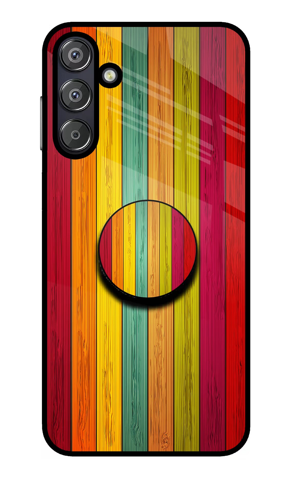 Multicolor Wooden Samsung F15 5G Pop Case by Casekaro