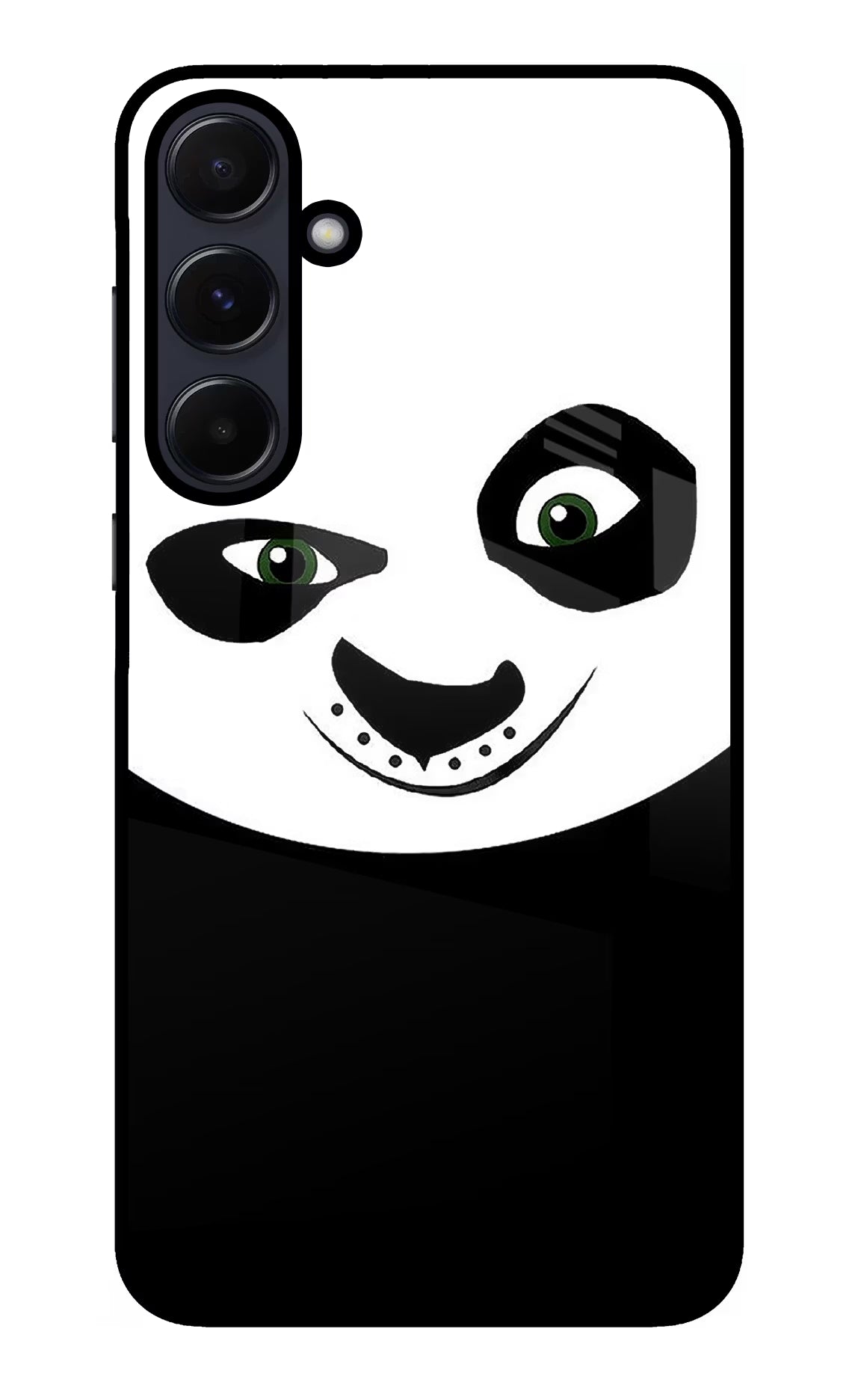 Panda Samsung A55 5G Glass Case Back Cover by Casekaro