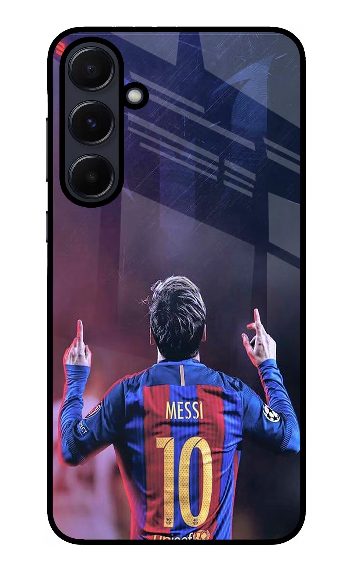Messi Samsung A55 5G Glass Case Back Cover by Casekaro
