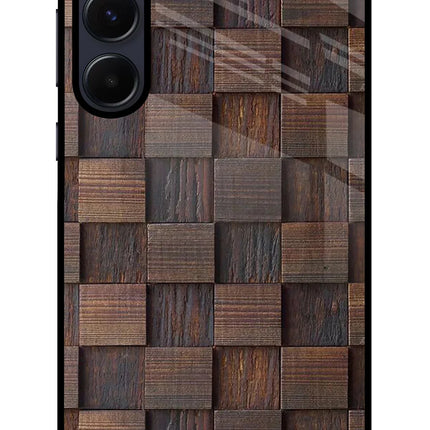 Wooden Cube Design Samsung A55 5G Glass Case