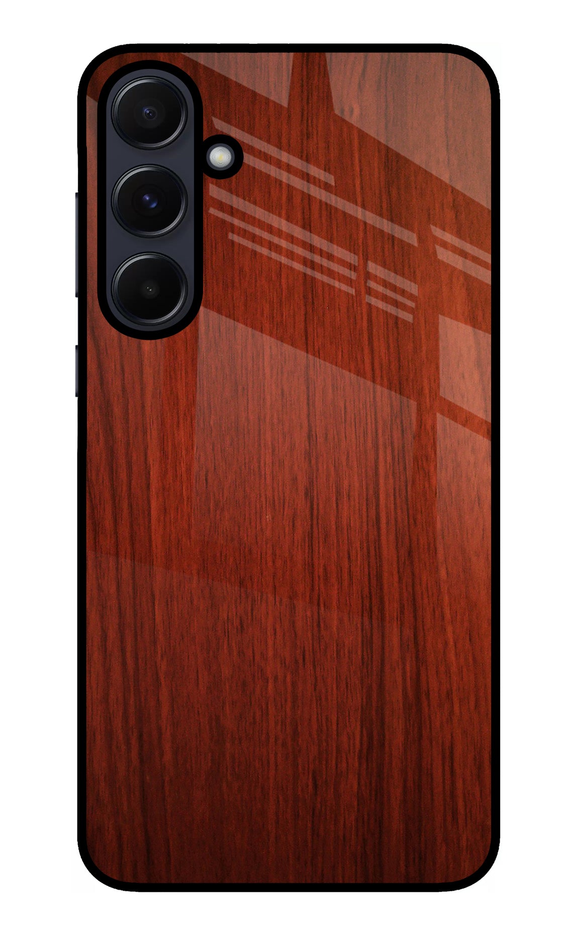 Wooden Plain Pattern Samsung A55 5G Glass Case