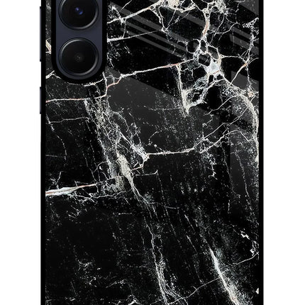 Black Marble Texture Samsung A55 5G Glass Case