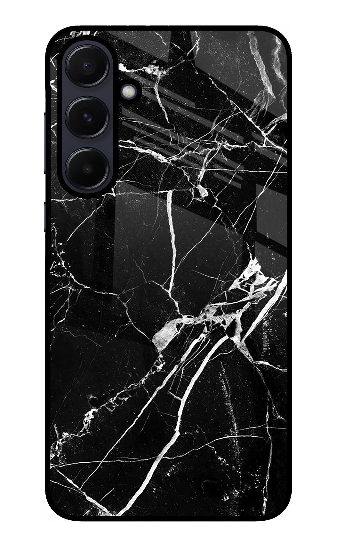 Black Marble Pattern Samsung A55 5G Back Cover