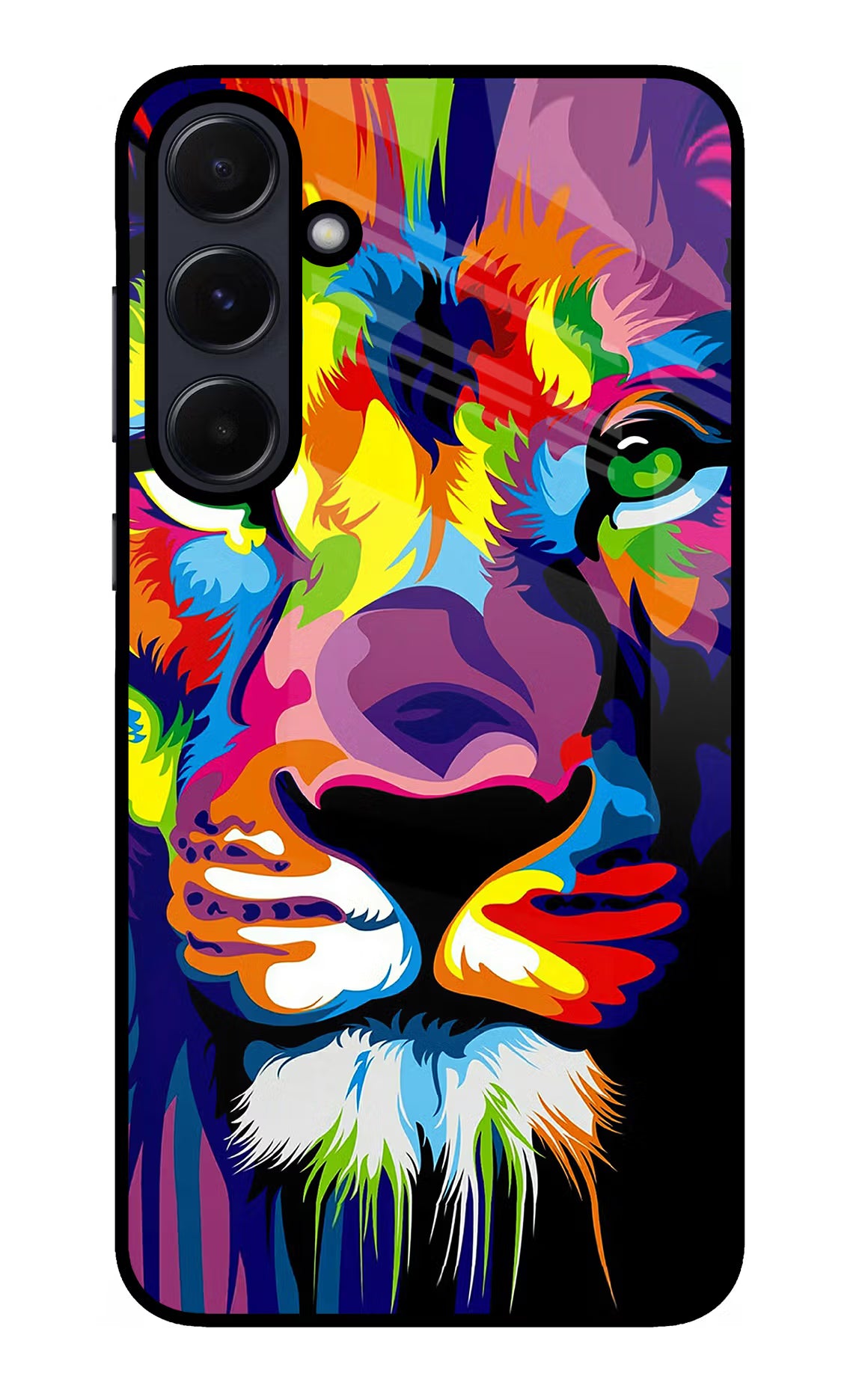Lion Samsung A55 5G Glass Case Back Cover by Casekaro