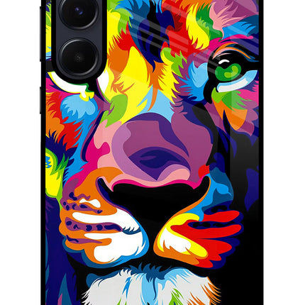 Lion Samsung A55 5G Glass Case