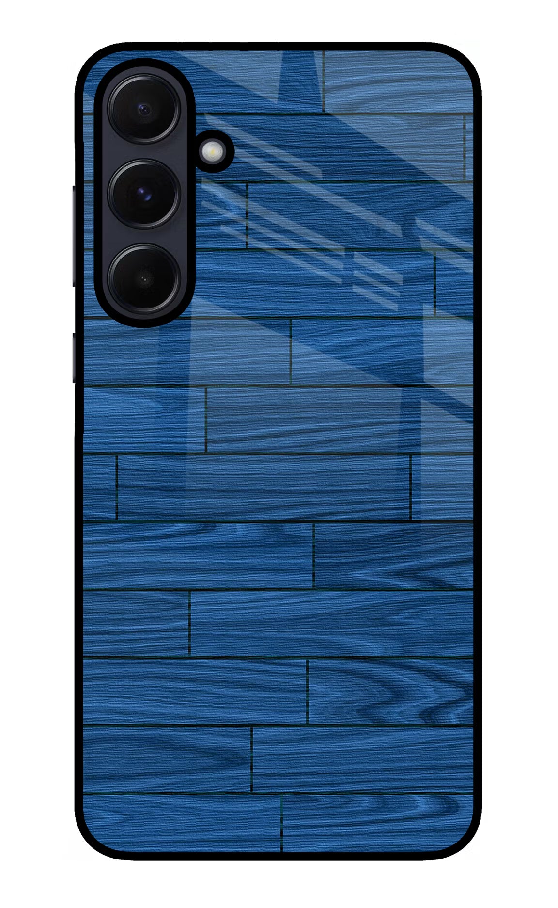 Wooden Texture Samsung A55 5G Glass Case Back Cover by Casekaro
