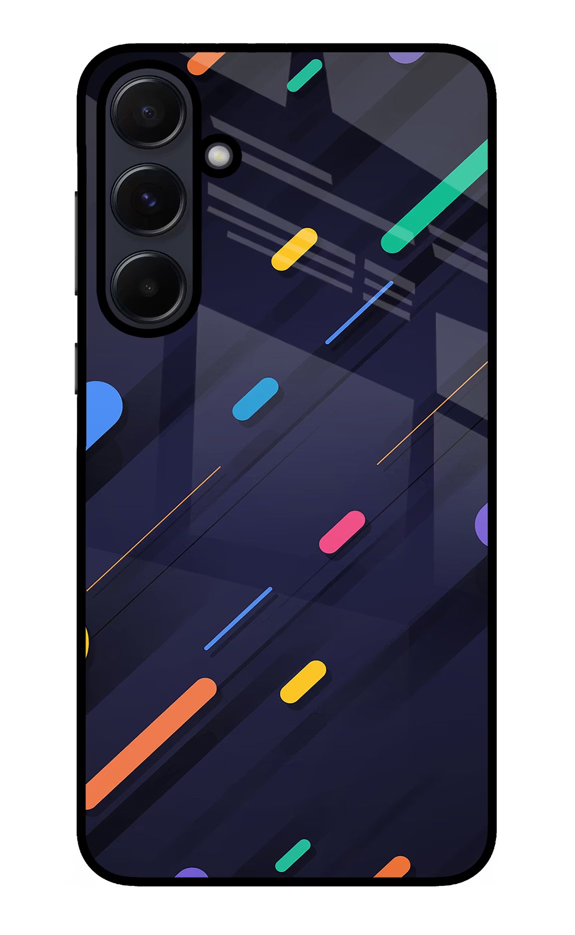 Abstract Design Samsung A55 5G Glass Case Back Cover by Casekaro