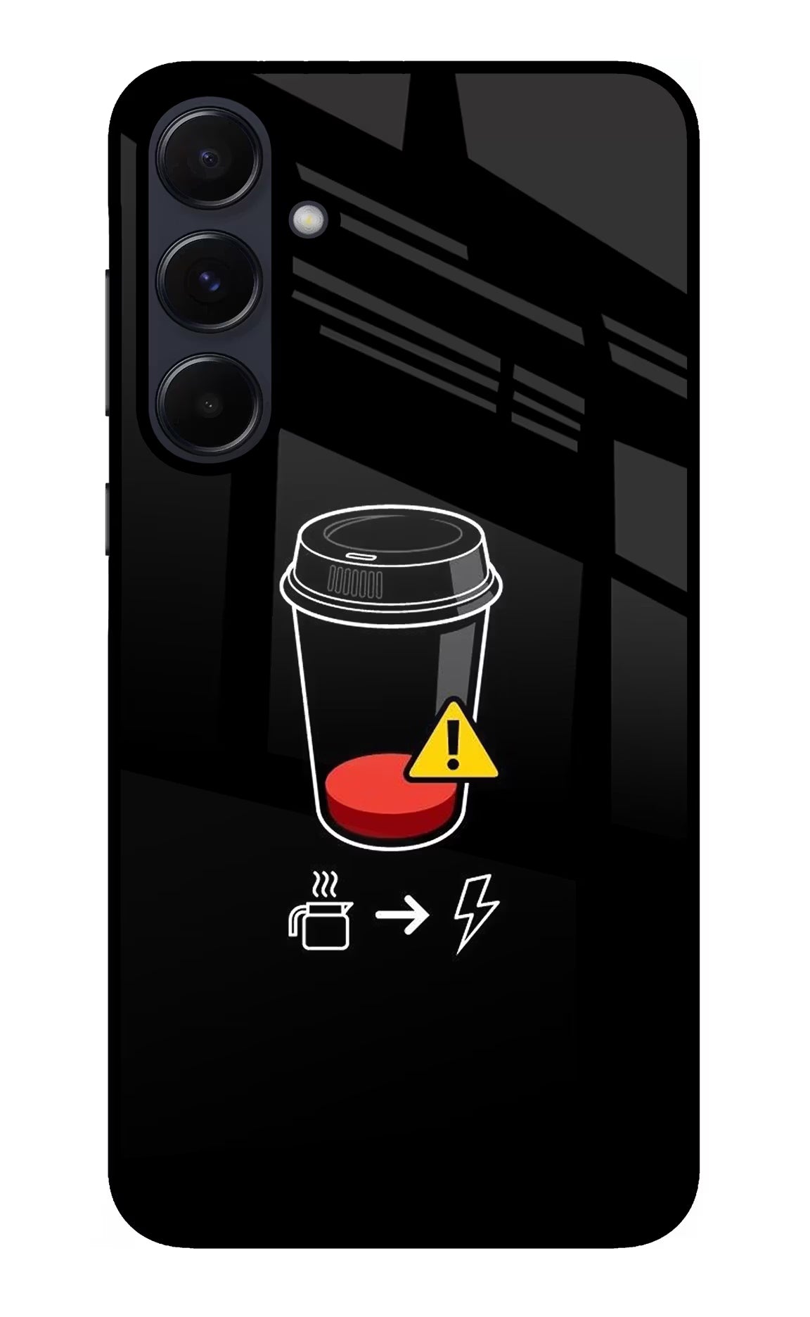 Coffee Samsung A55 5G Glass Case Back Cover by Casekaro