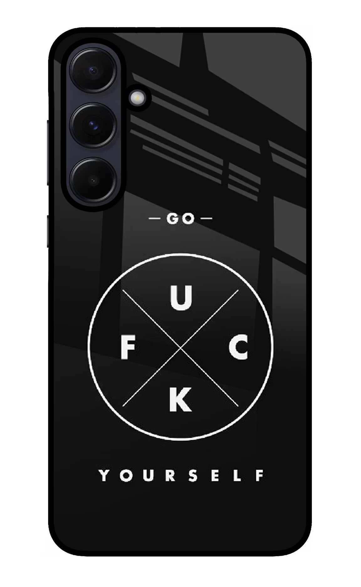 Go Fuck Yourself Samsung A55 5G Glass Case Back Cover by Casekaro