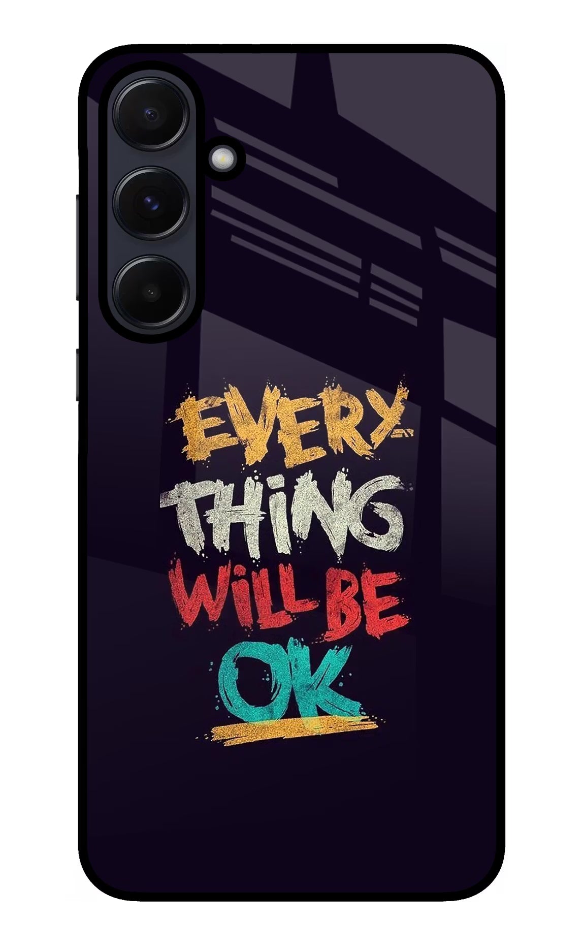 Everything Will Be Ok Samsung A55 5G Glass Case Back Cover by Casekaro