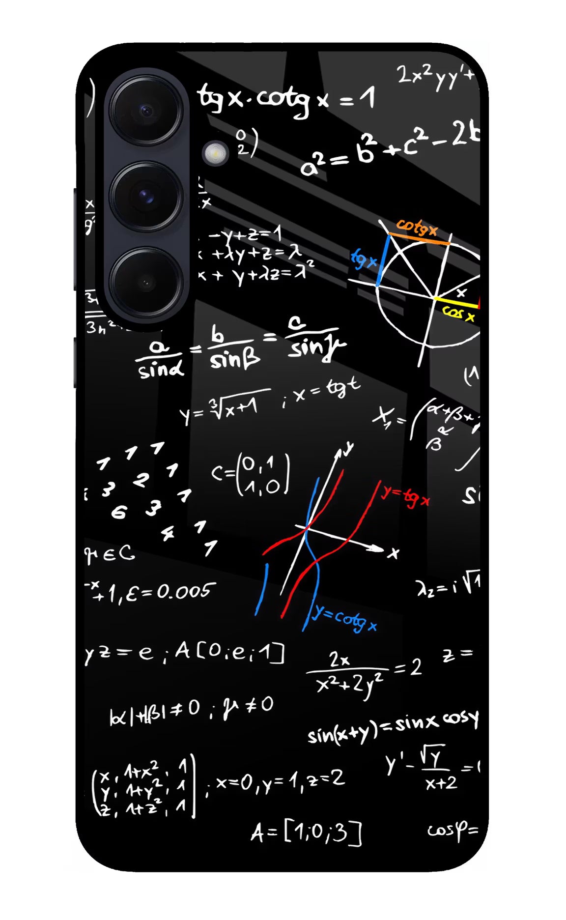 Mathematics Formula Samsung A55 5G Glass Case Back Cover by Casekaro