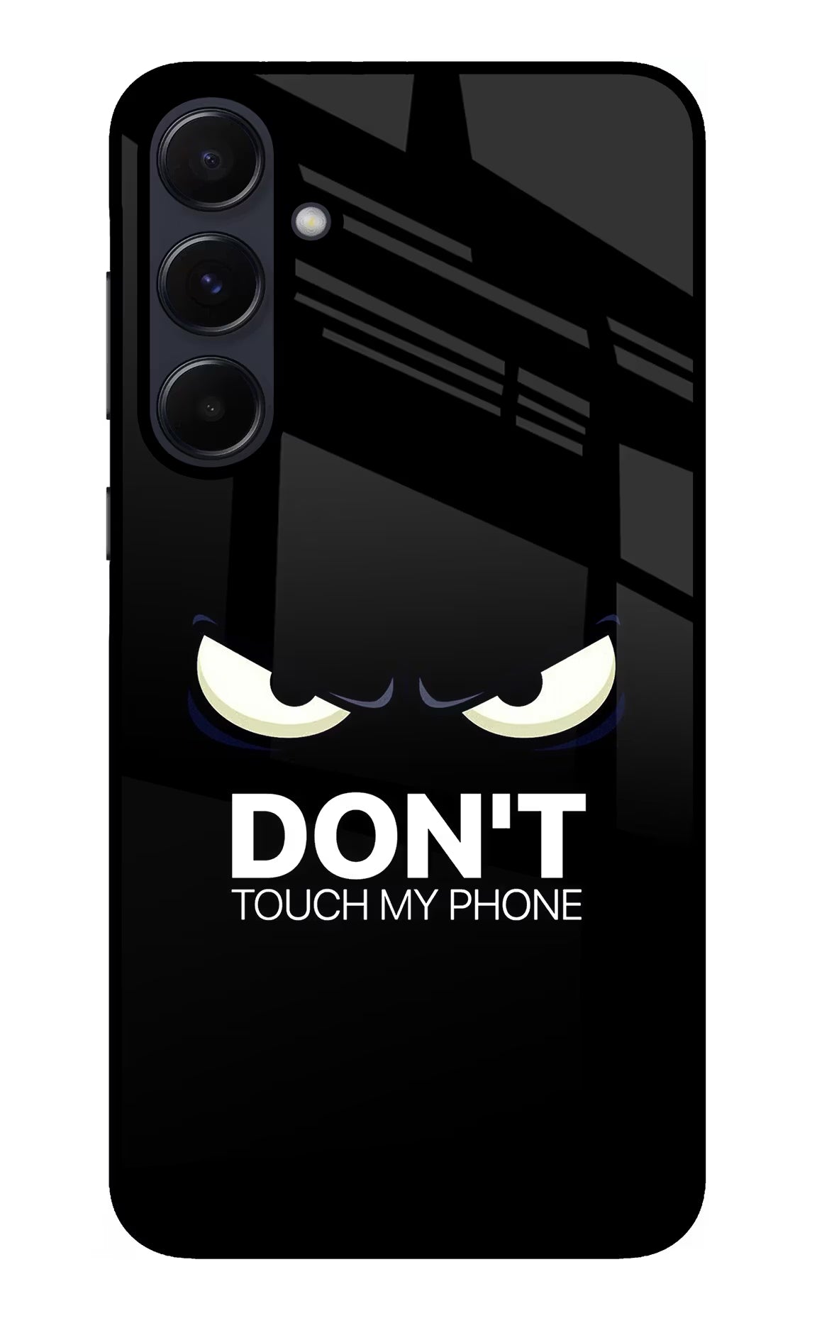 Don'T Touch My Phone Samsung A55 5G Glass Case Back Cover by Casekaro