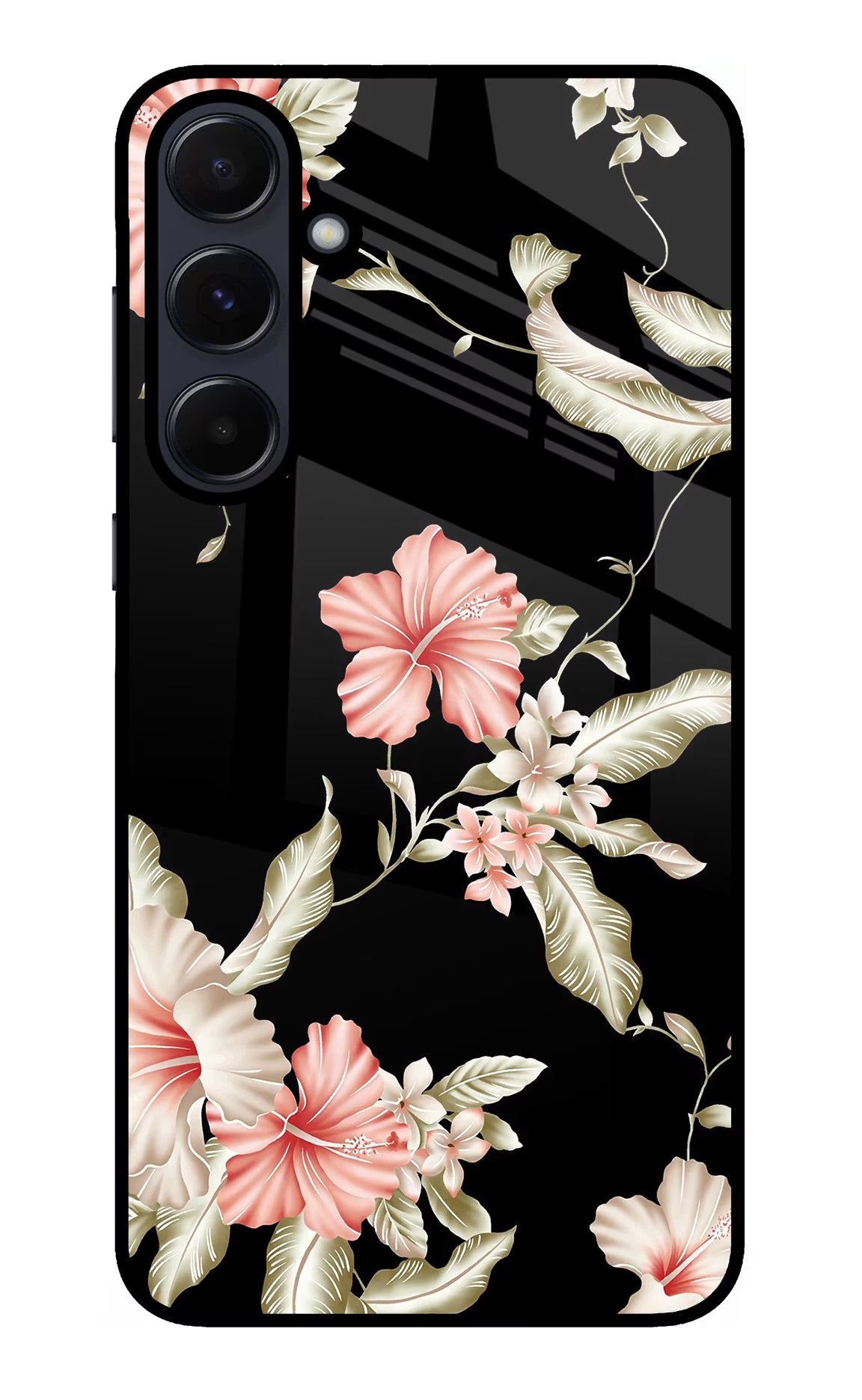 Flowers Samsung A55 5G Glass Case Back Cover by Casekaro