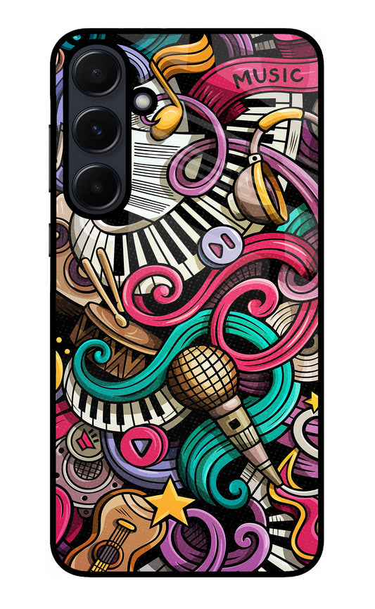 Music Abstract Samsung A55 5G Glass Case