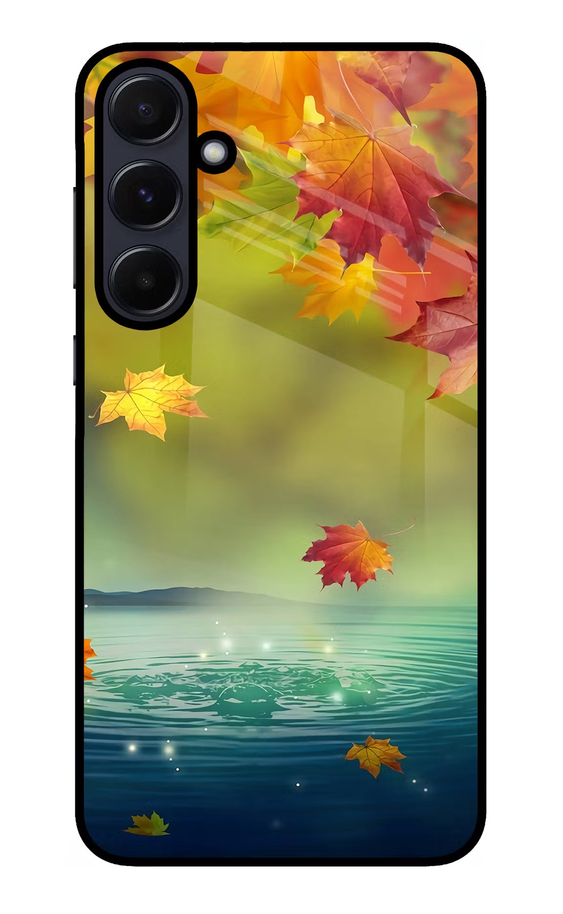 Flowers Samsung A55 5G Glass Case Back Cover by Casekaro