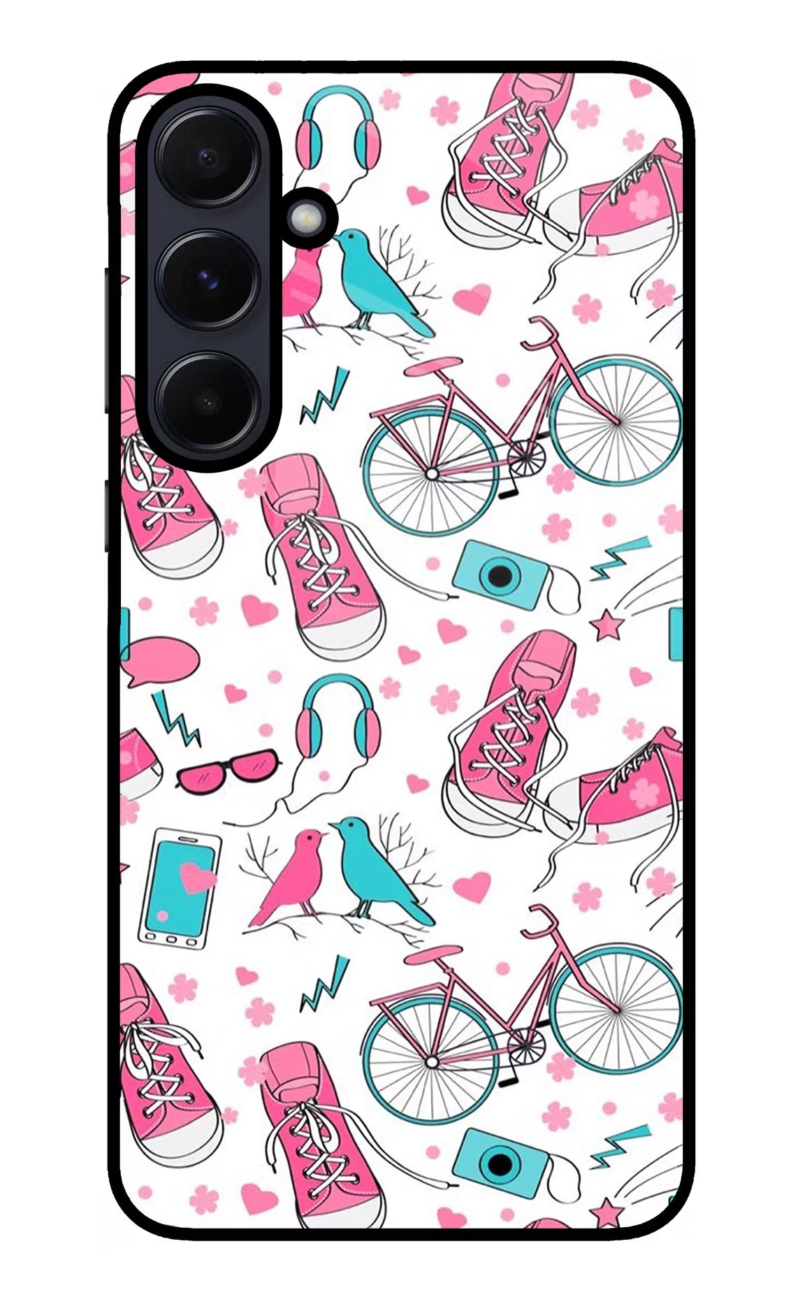 Artwork Samsung A55 5G Glass Case Back Cover by Casekaro