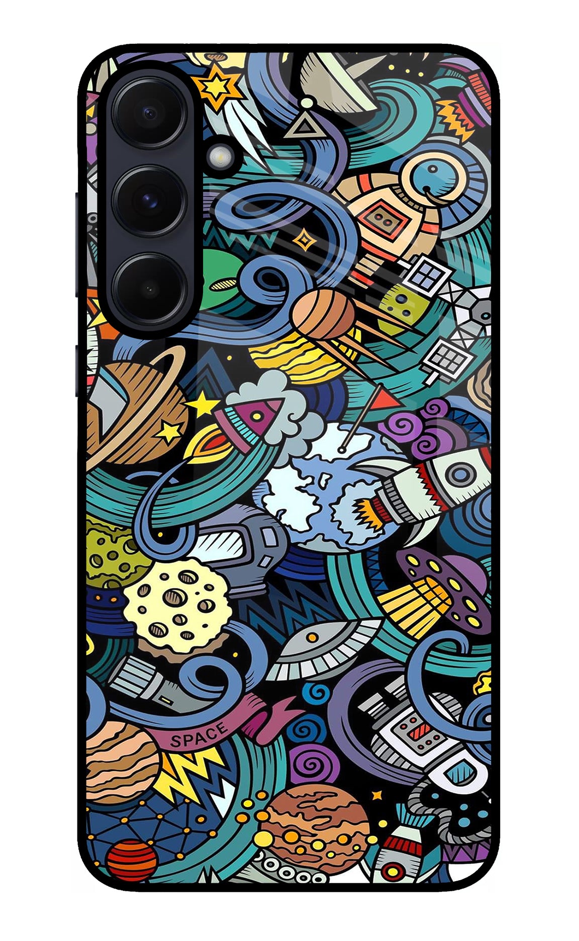 Space Abstract Samsung A55 5G Glass Case