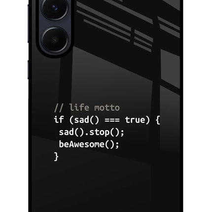 Life Motto Code Samsung A55 5G Glass Case
