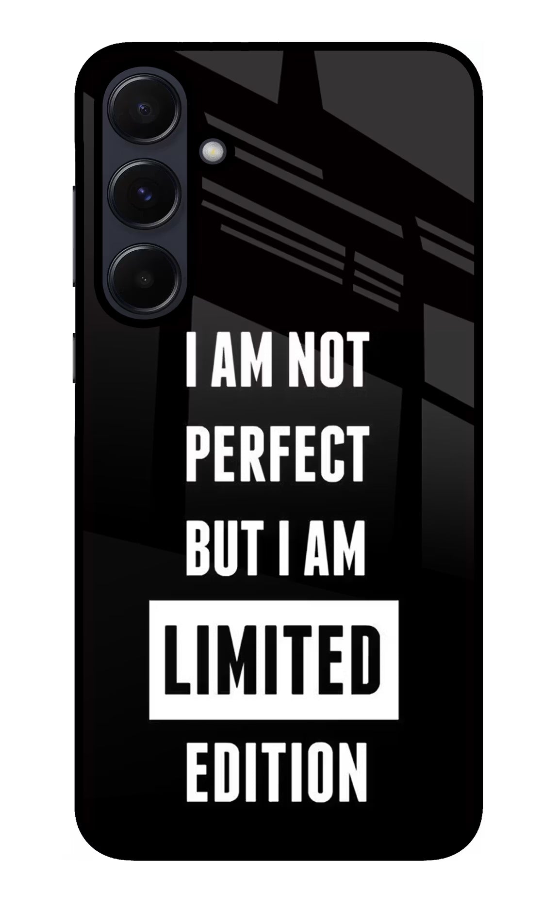 I Am Not Perfect But I Am Limited Edition Samsung A55 5G Glass Case Back Cover by Casekaro