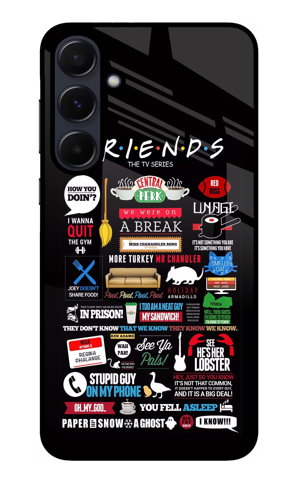 FRIENDS Samsung A55 5G Glass Case Back Cover by Casekaro