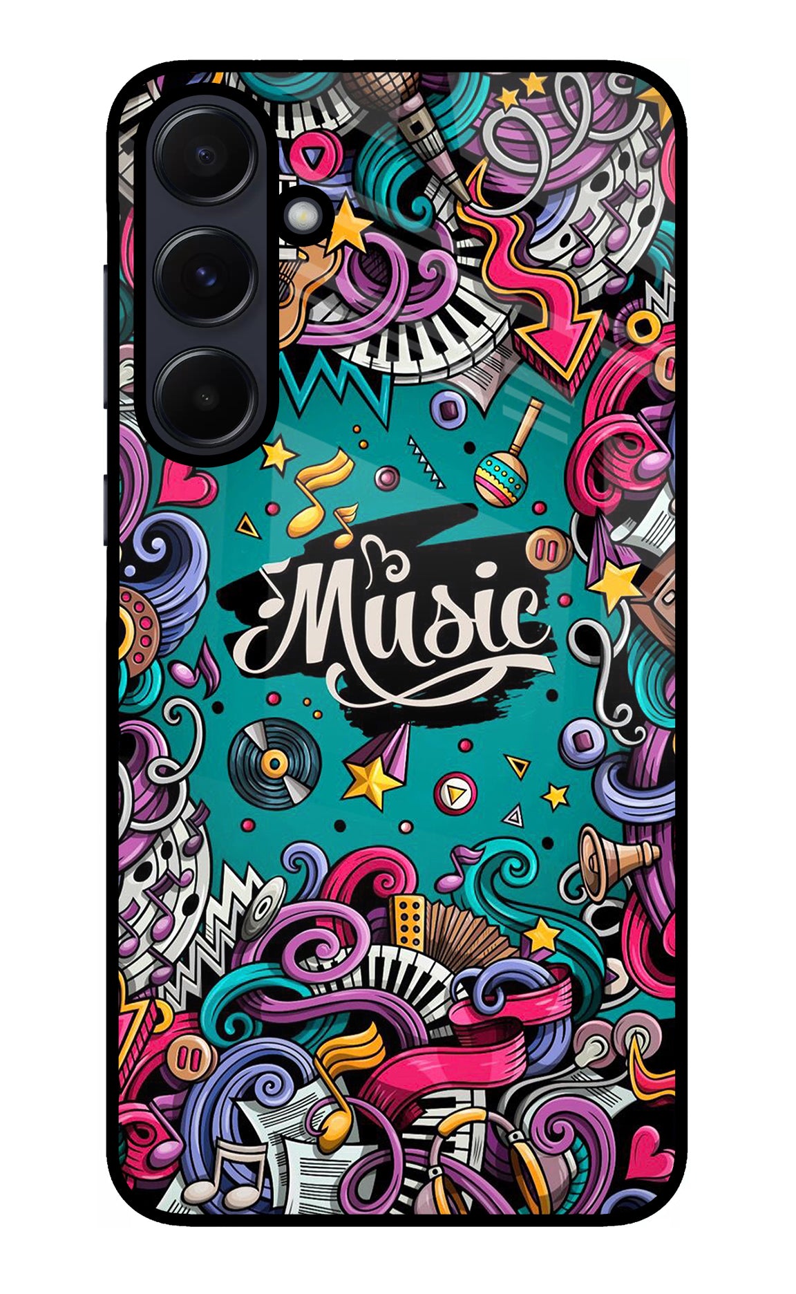 Music Graffiti Samsung A55 5G Back Cover