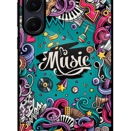 Music Graffiti Samsung A55 5G Glass Case