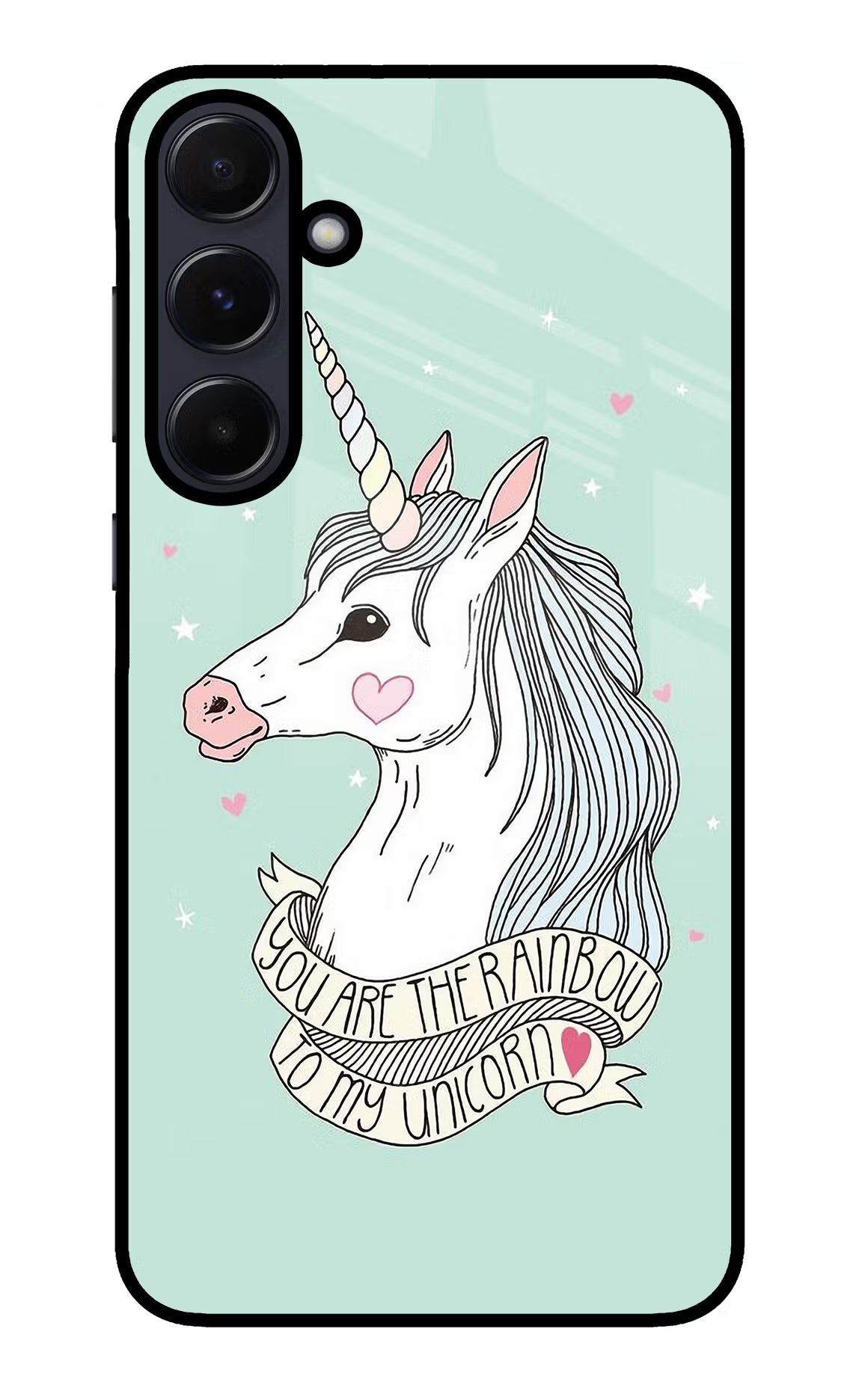 Unicorn Wallpaper Samsung A55 5G Glass Case Back Cover by Casekaro