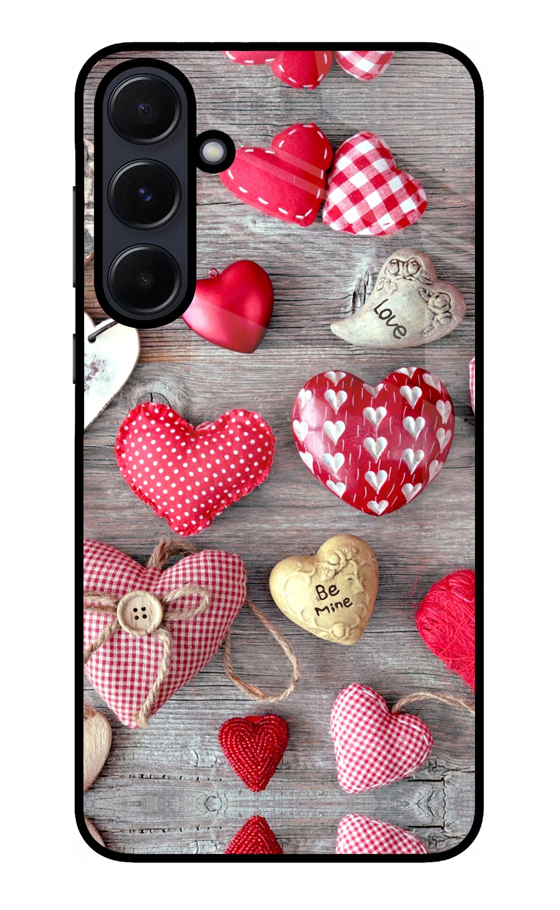Love Wallpaper Samsung A55 5G Glass Case Back Cover by Casekaro