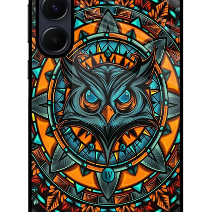 Angry Owl Art Samsung A55 5G Glass Case