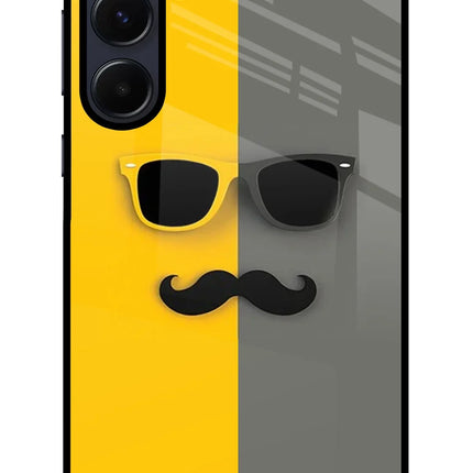 Sunglasses with Mustache Samsung A55 5G Glass Case