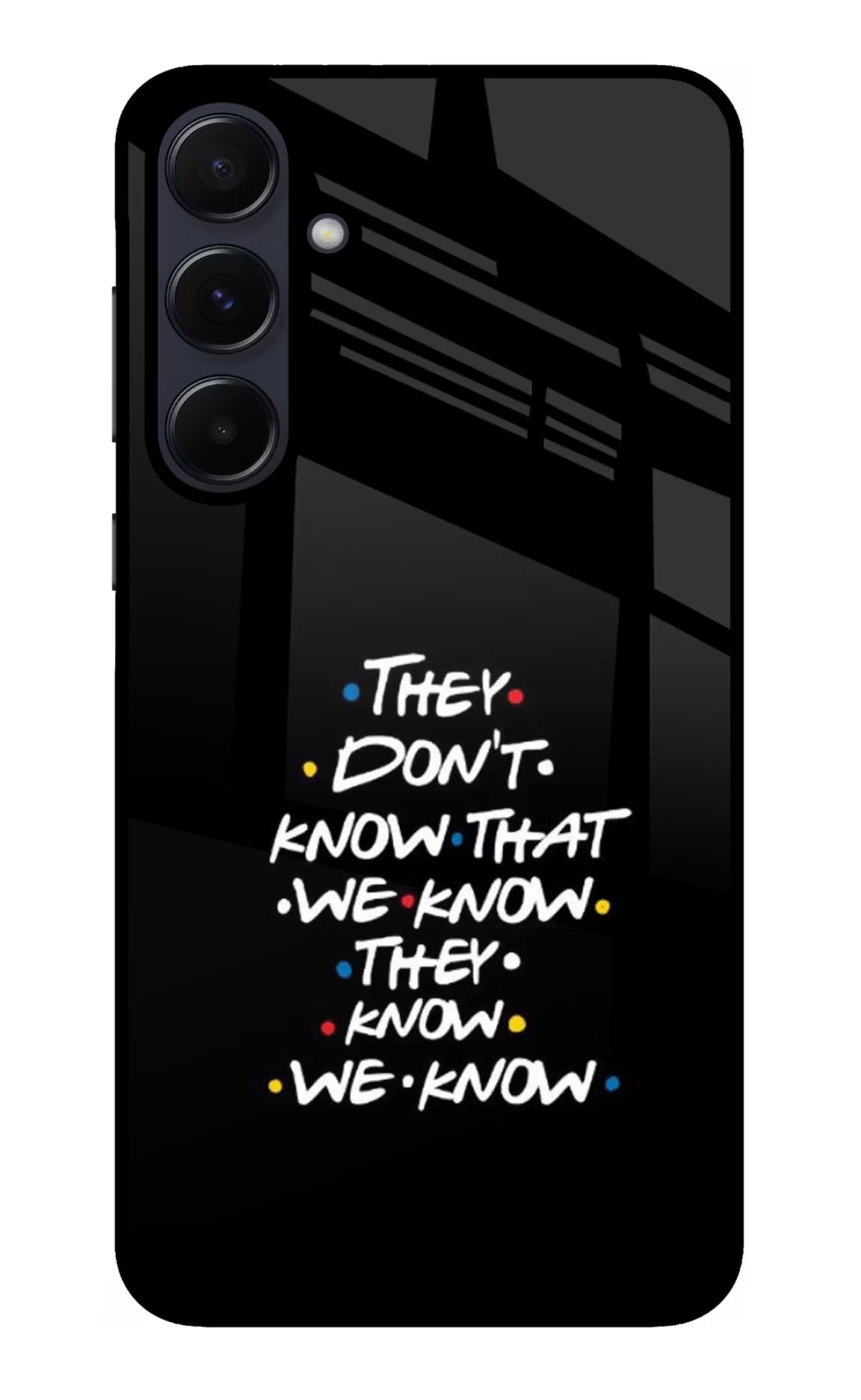 FRIENDS Dialogue Samsung A55 5G Glass Case Back Cover by Casekaro