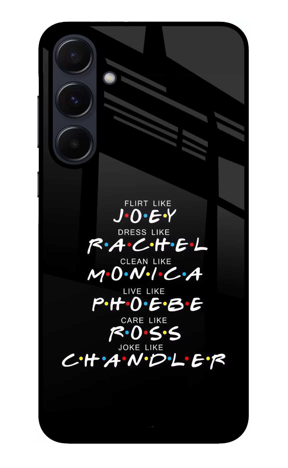 FRIENDS Character Samsung A55 5G Glass Case Back Cover by Casekaro
