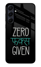 Zero Fucks Given Samsung A55 5G Glass Case