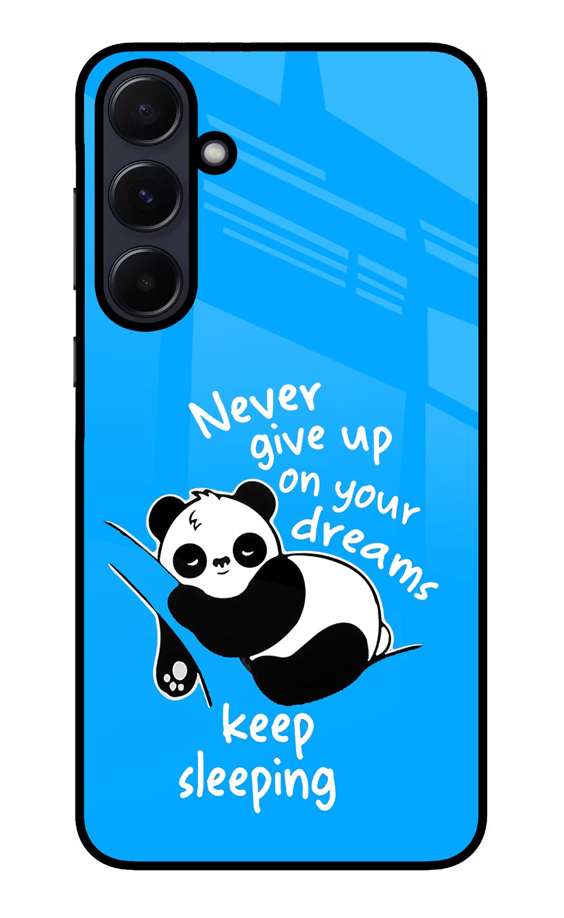 Keep Sleeping Samsung A55 5G Glass Case Back Cover by Casekaro