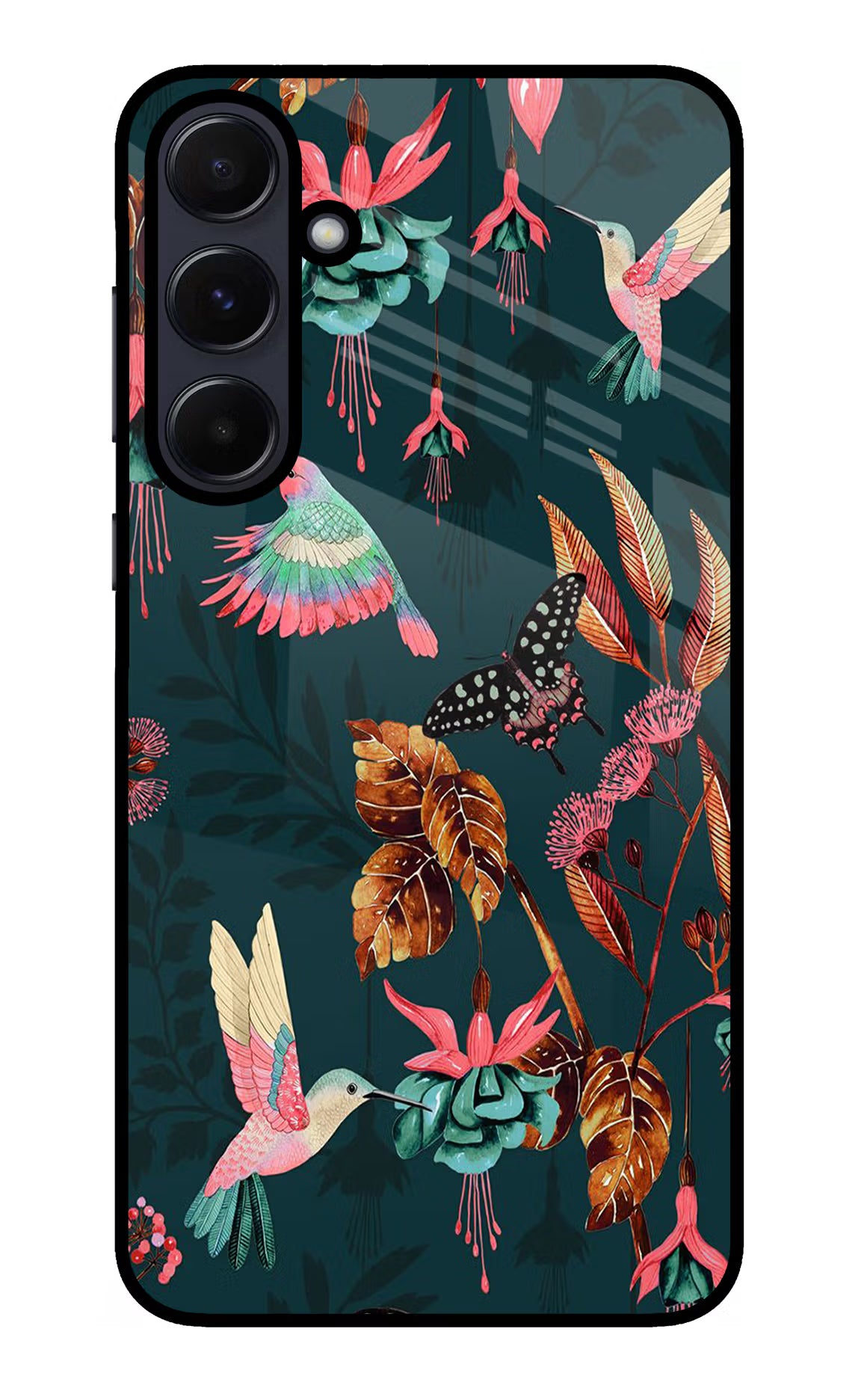Birds Samsung A55 5G Glass Case Back Cover by Casekaro